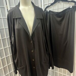 Cherokke ,Woman, Casual Skirts+Suit, Brown, XL, Long Sleeve, Buttons, Pockets.!